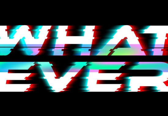 What ever slogan, Holographic and glitch typography, tee shirt g